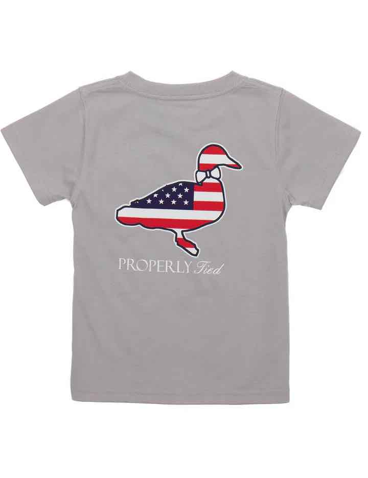 T-Shirt Short Sleeve - Americana - Ice Grey