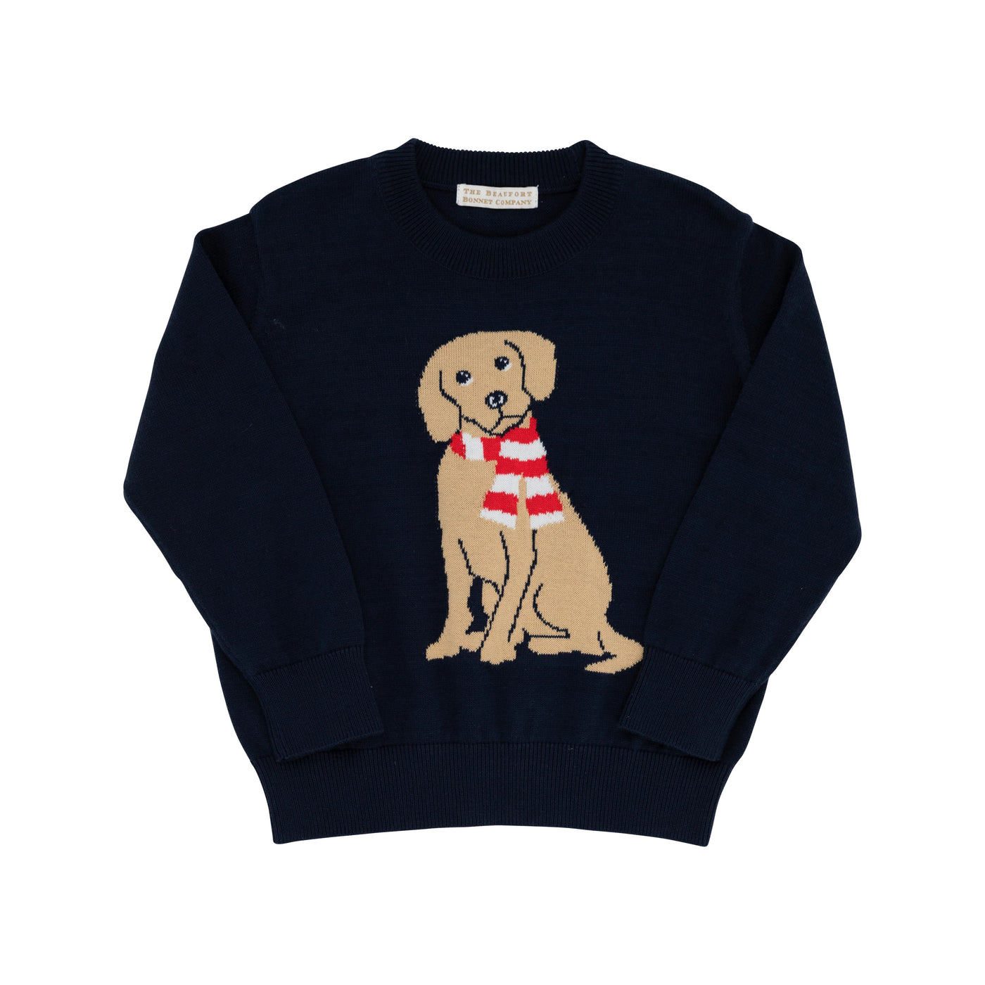 Isaac's Intarsia Sweater - Nantucket Navy with Dog