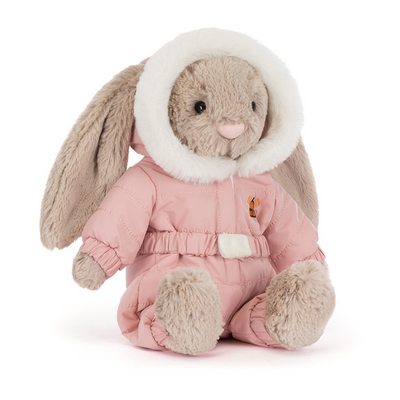jellycat Bashful Beige Bunny "Snow Suit"