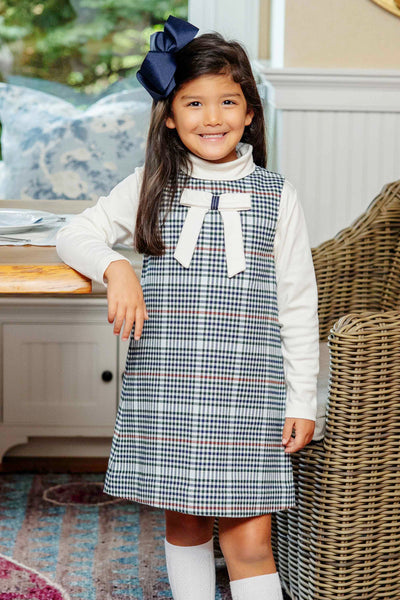 Jillian Jumper - Highgate Houndstooth with Palmetto Pearl Bow