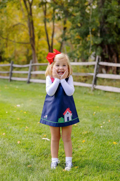 Jillian Jumper Set Nantucket Navy With House Applique