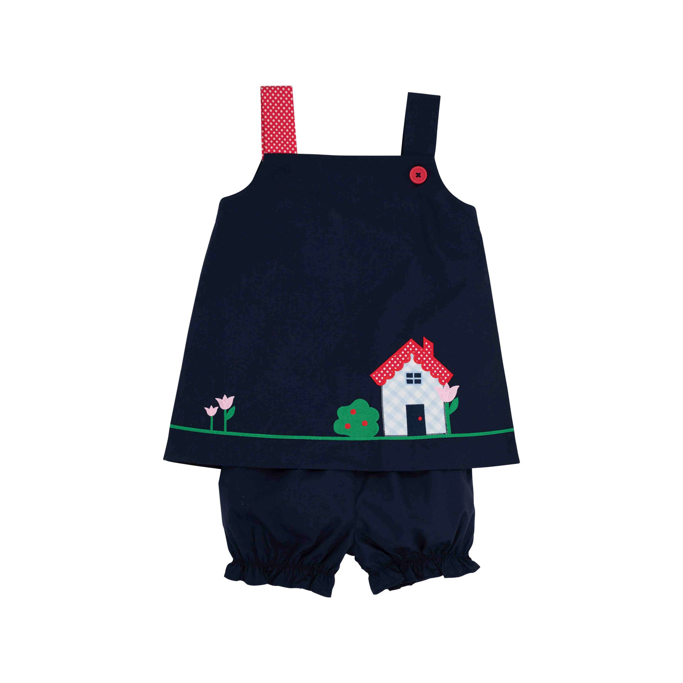 Jillian Jumper Set Nantucket Navy With House Applique