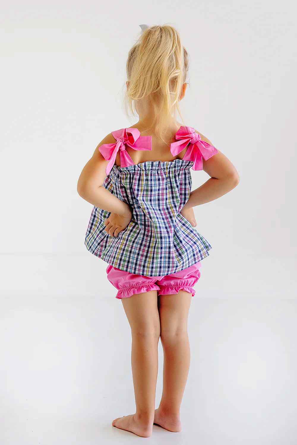 Lainey's Little Set - Pier Pointe Plaid with Hamptons Hot Pink