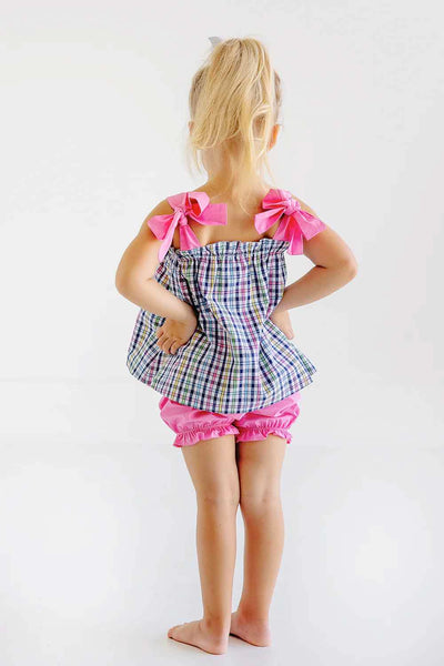 Lainey's Little Set - Pier Pointe Plaid with Hamptons Hot Pink