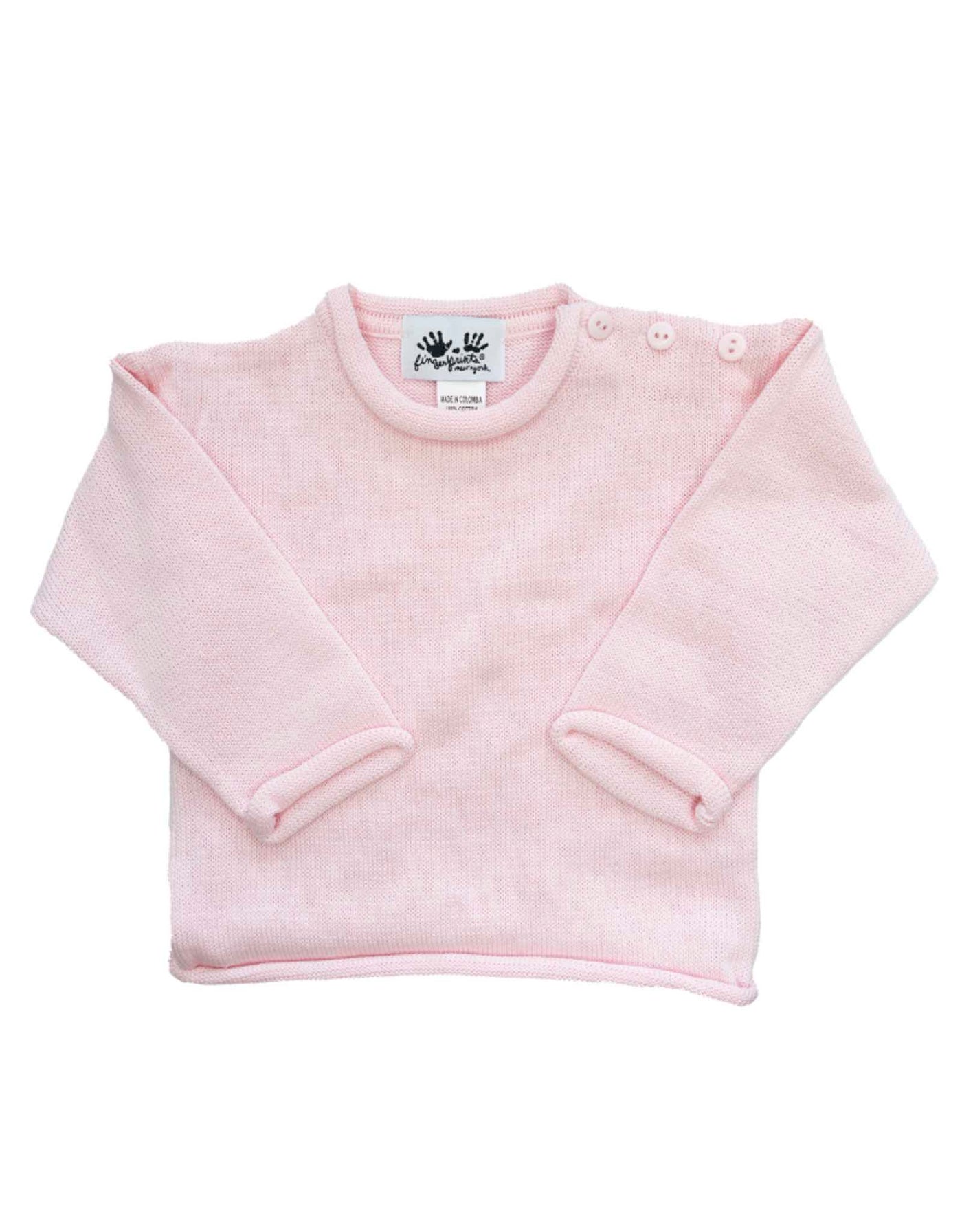 Roll Neck Sweater - Light Pink