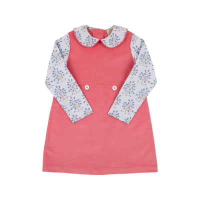 Lindy's Lunch Dress - Little Oak with Parrot Cay Coral Corduroy