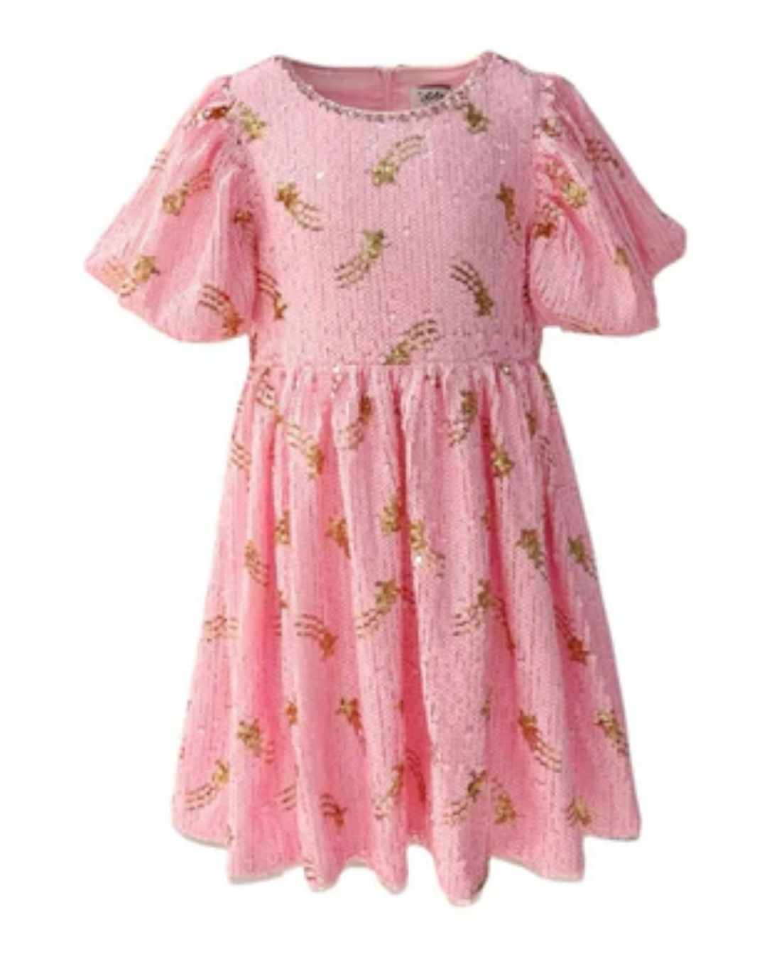 lola and the boys Sequin Gem Dress - Shooting Star