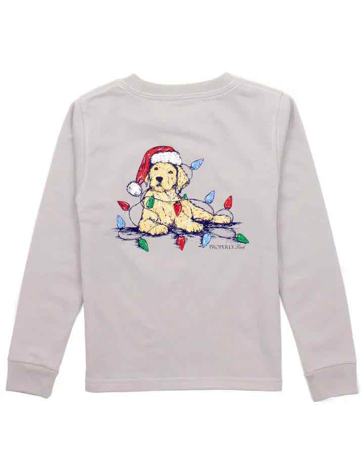 T-Shirt Long Sleeve - Santa Paws