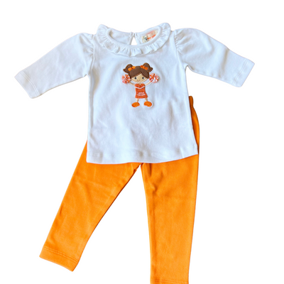 luigi Shirt & Legging SET - Orange Cheerleader