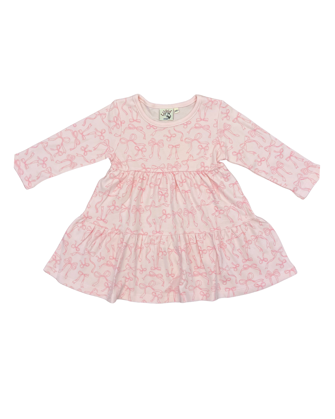 luigi Dress - Light Pink with Bows