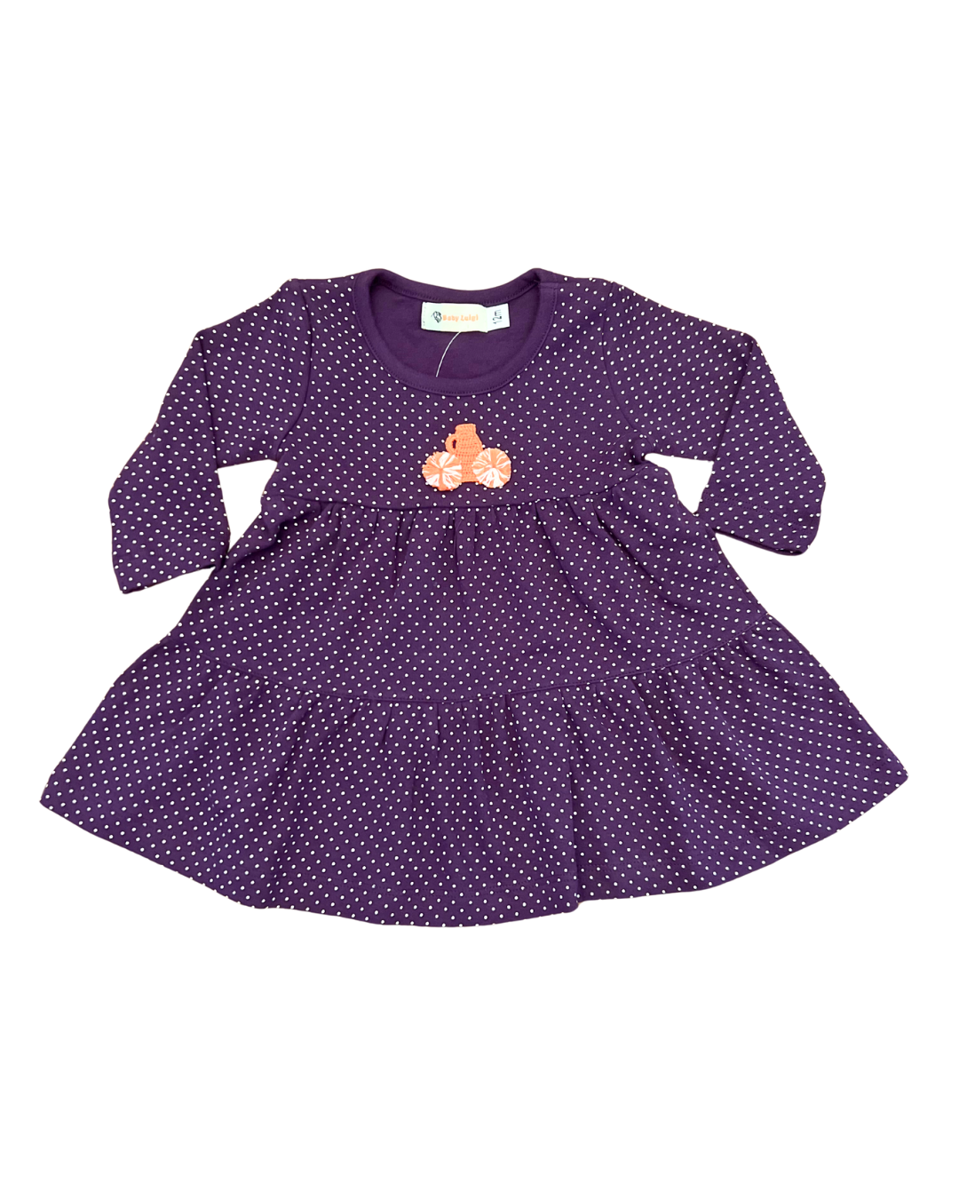 luigi Dress - Purple with Megaphone and Pom Poms