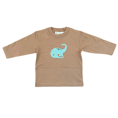 luigi T-Shirt LS - Brown Brontosaurus