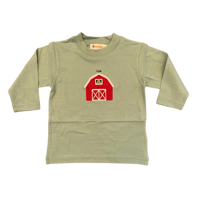 luigi T-Shirt LS - Green with Red Barn