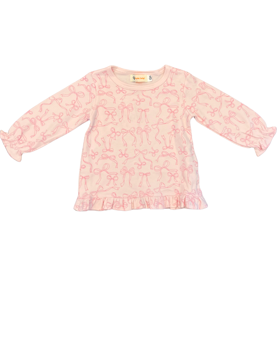 luigi Swing Top with Ruffles - Light Pink with Bows