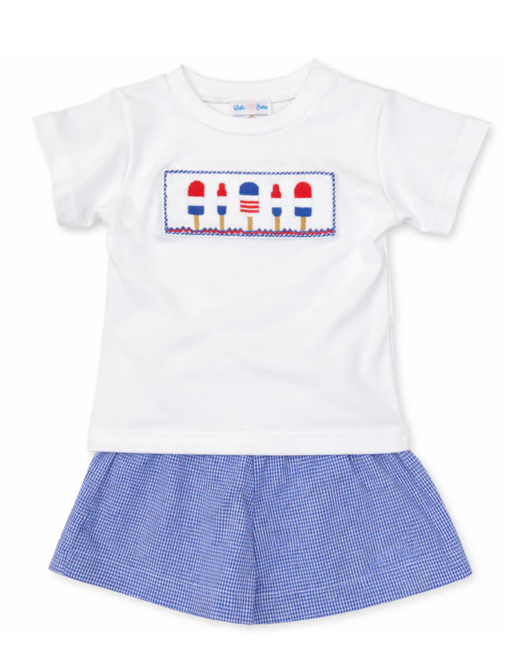 lulu bebe Tom Smocked Short Set - Patriotic Popsicles july 4