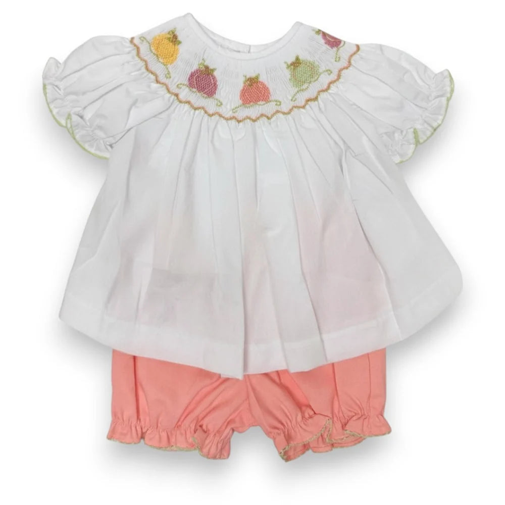 lulu bebe Emma Smocked Bloomer Set - Pumpkins