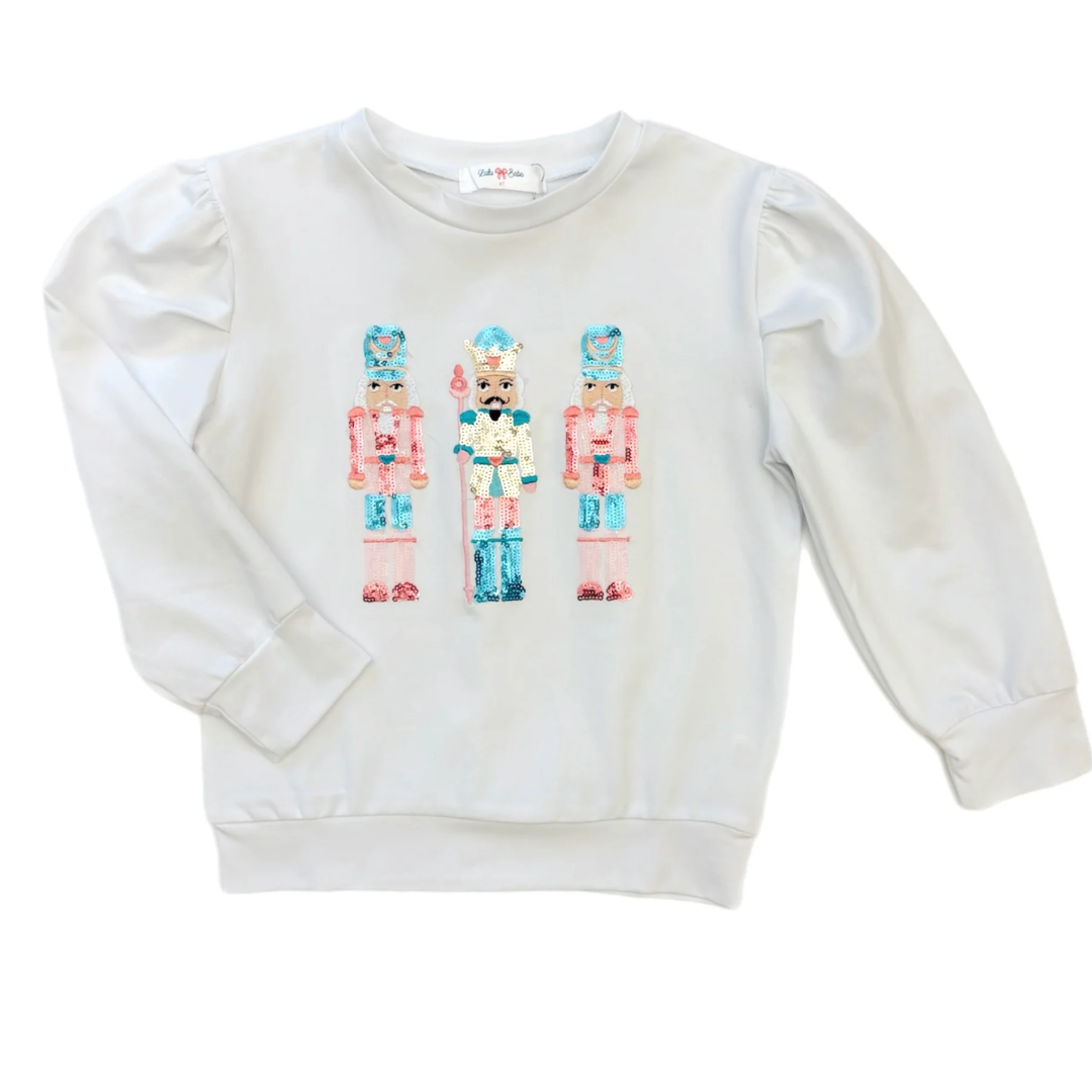 Lily White Sequin Shirt - Nutcracker