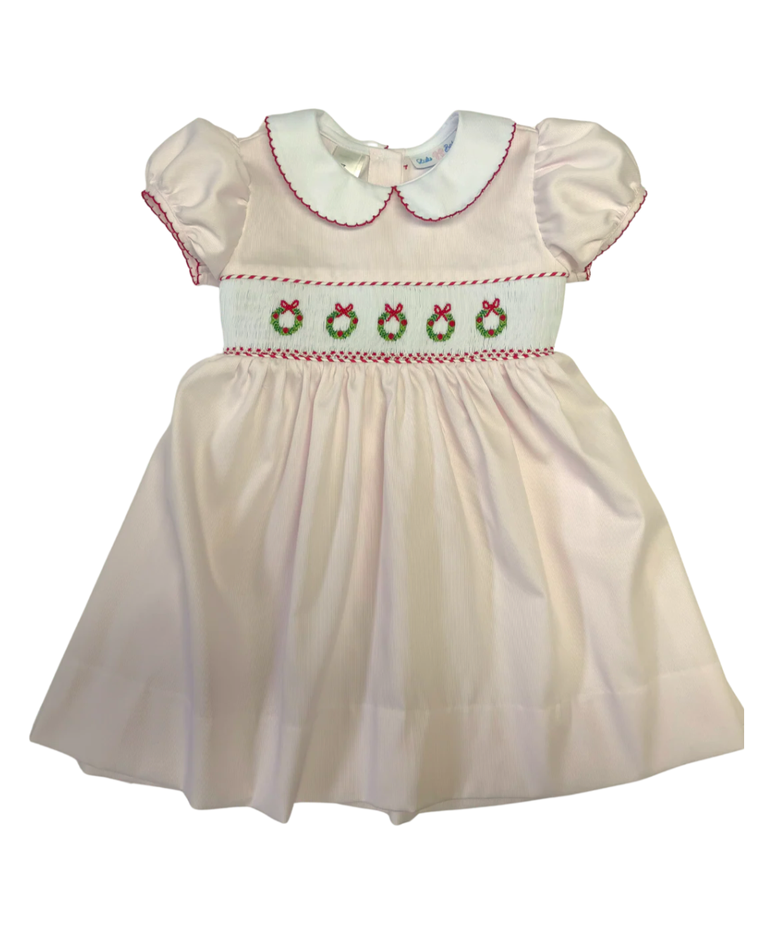 lulu bebe Rose Smocked Dress - Christmas Wreath