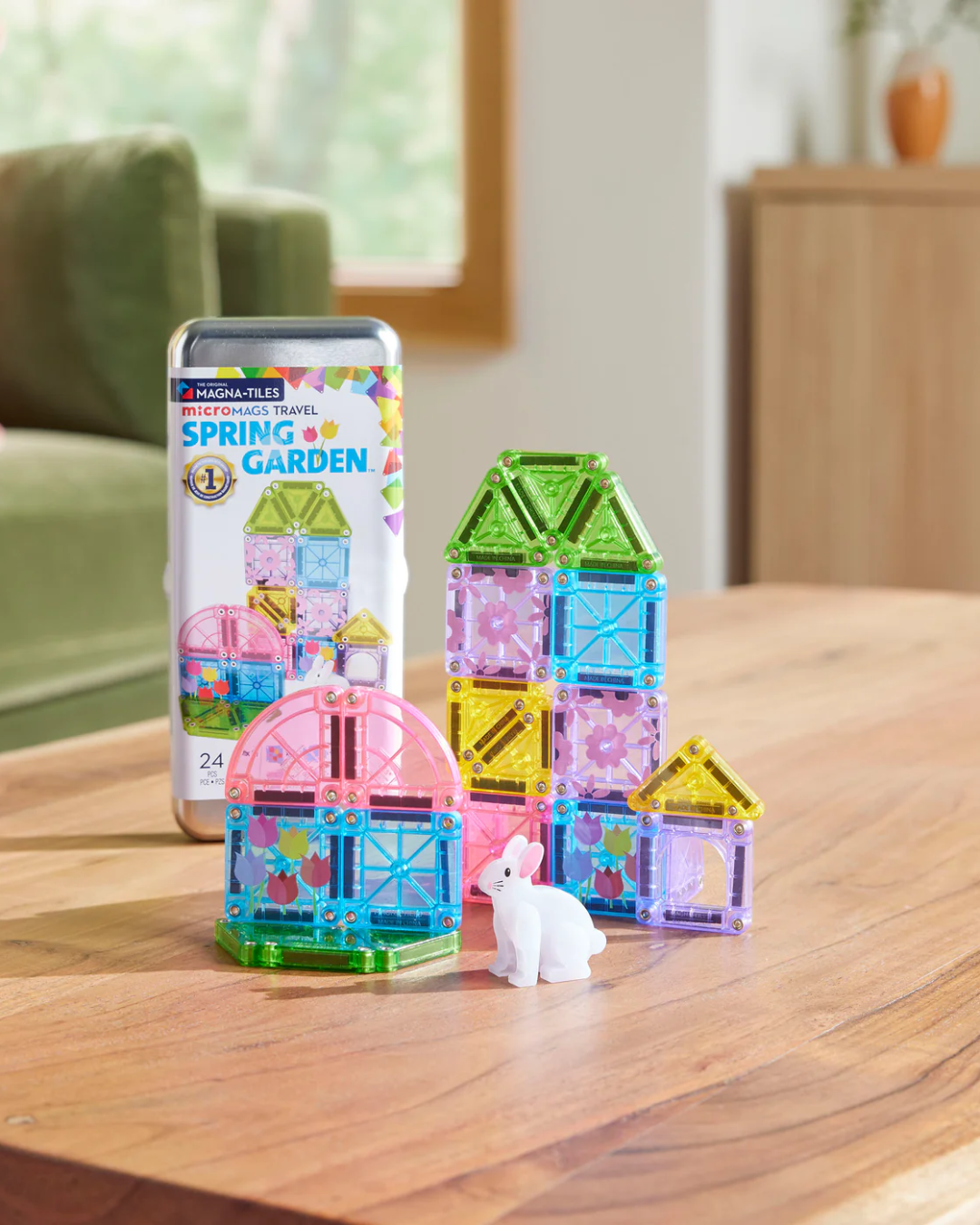 Magna-Tiles MicroMags Spring Garden Travel Set