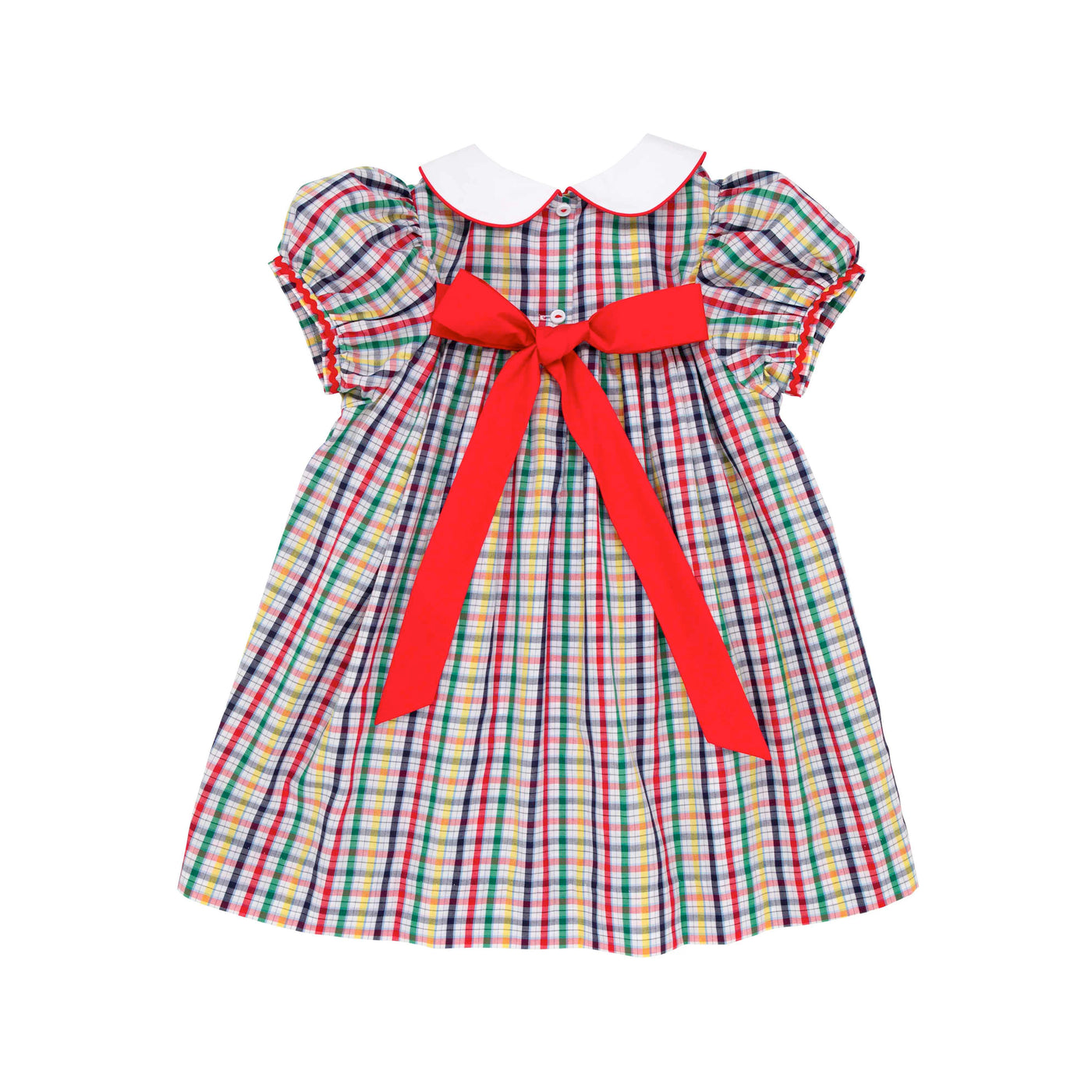 Mary Dal Dress - Potomac Plaid With Worth Avenue White & Richmond Red