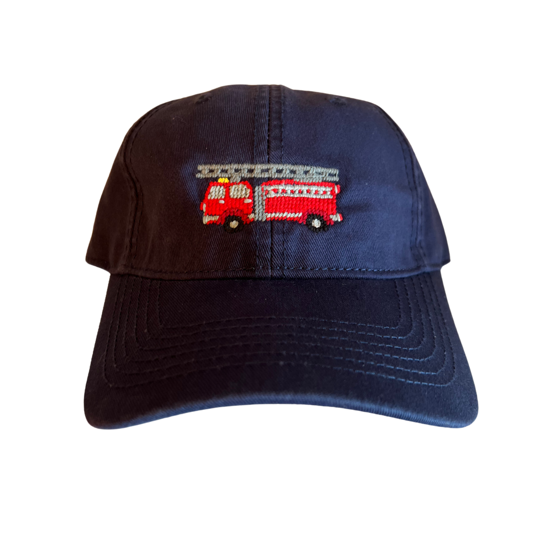 Baseball Hat - Navy with Firetruck