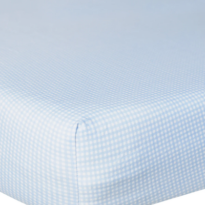 Crib Sheet - Blue Gingham