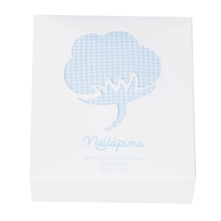 Crib Sheet - Blue Gingham