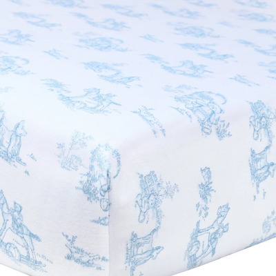 Crib Sheet - Blue Toile