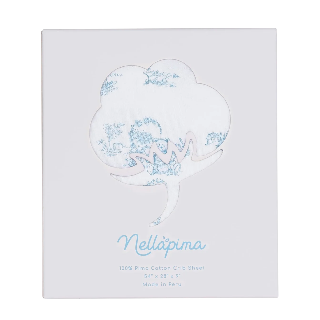 Crib Sheet - Blue Toile