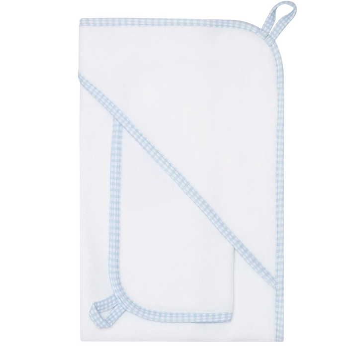 Hooded Towel Set - Blue Gingham