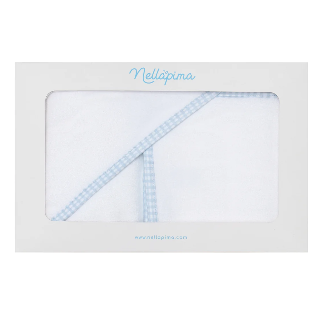 Hooded Towel Set - Blue Gingham