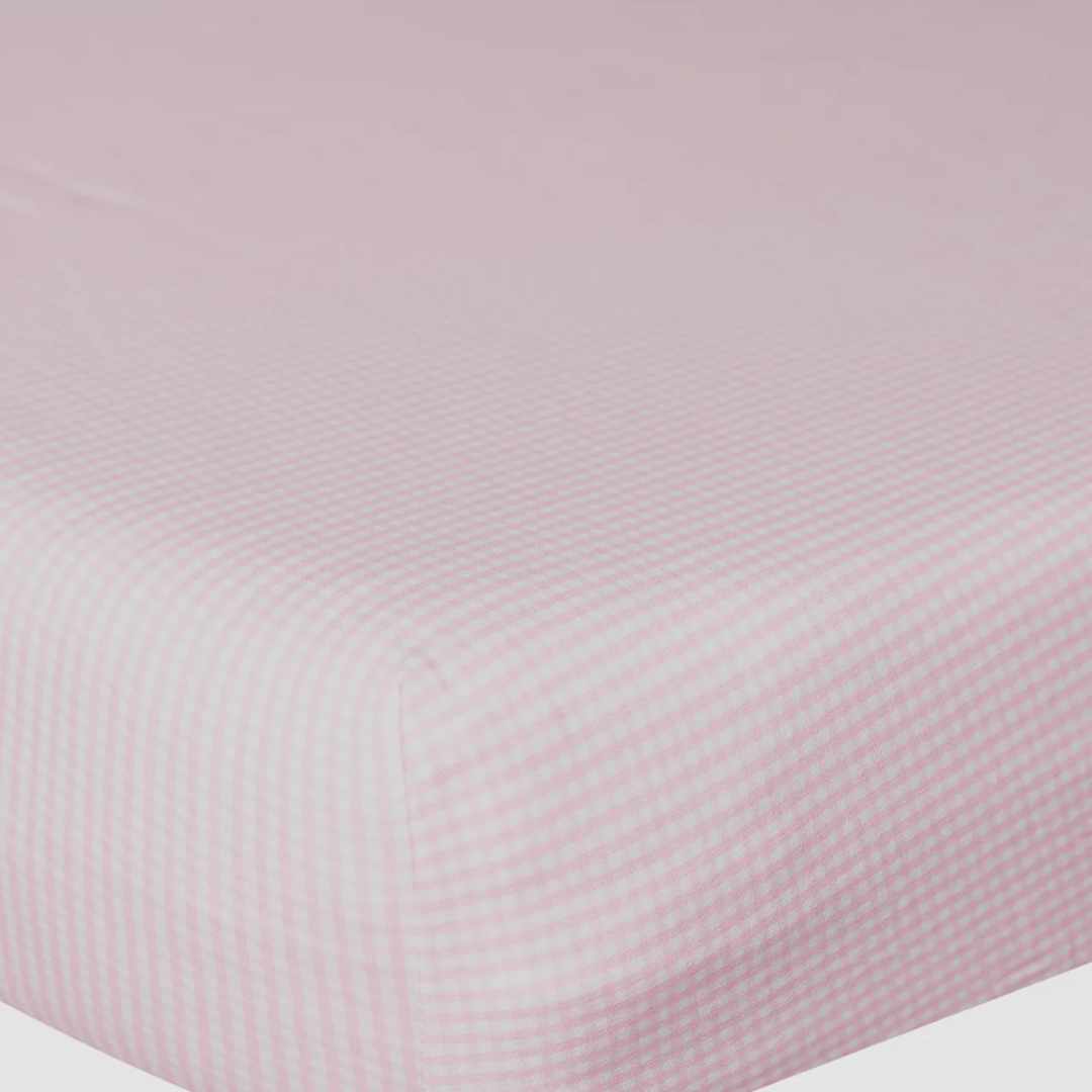 Crib Sheet - Pink Gingham