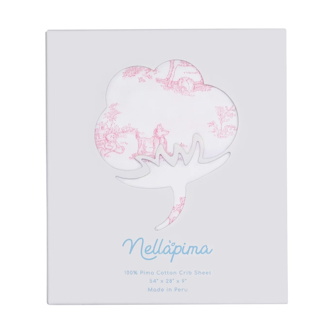 Crib Sheet - Pink Toile