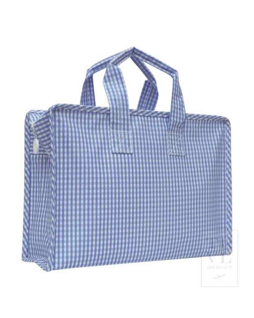 TRVL Overnight Tote - Gingham Sky