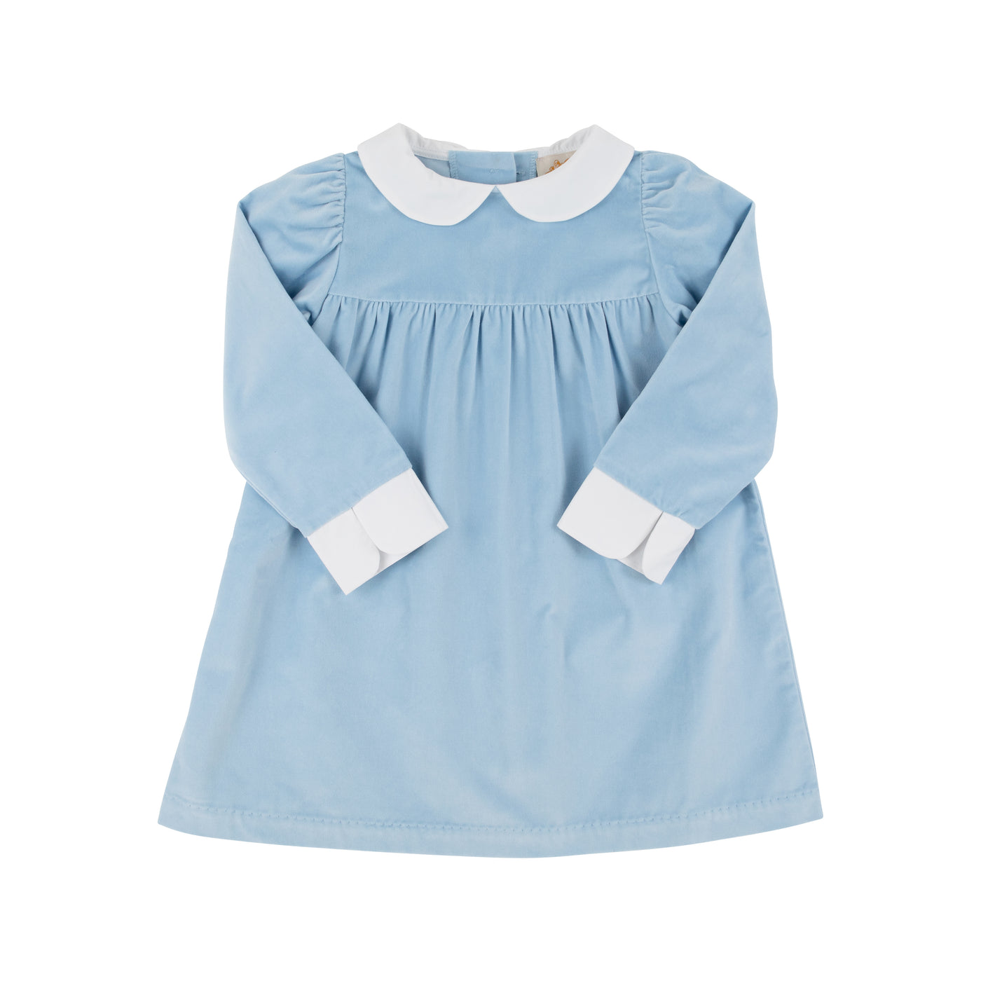 TBBC Patsy's Dinner Party Dress - Barrington Blue Velveteen with Worth Avenue White