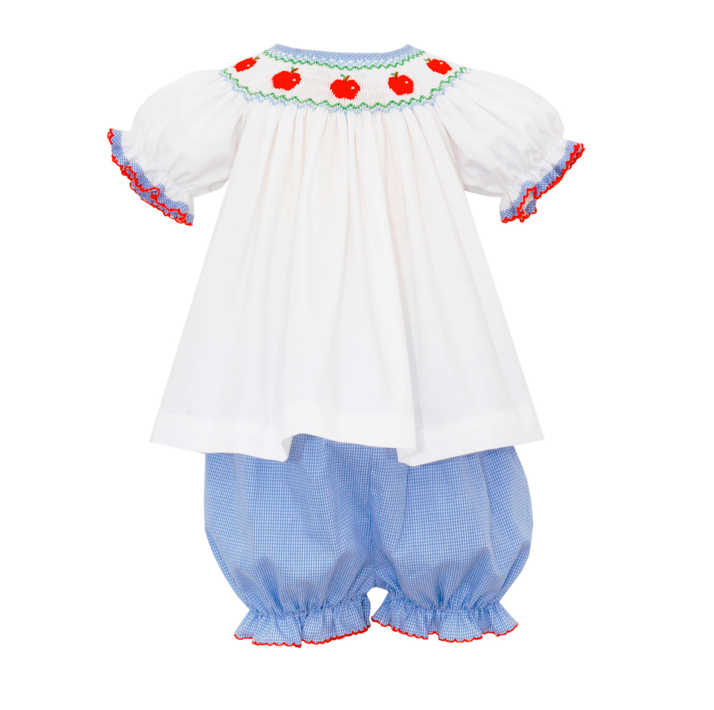 Smocked Bishop Bloomer - Apples