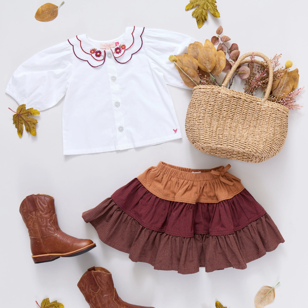 Darcy Top - White Harvest Embroidery