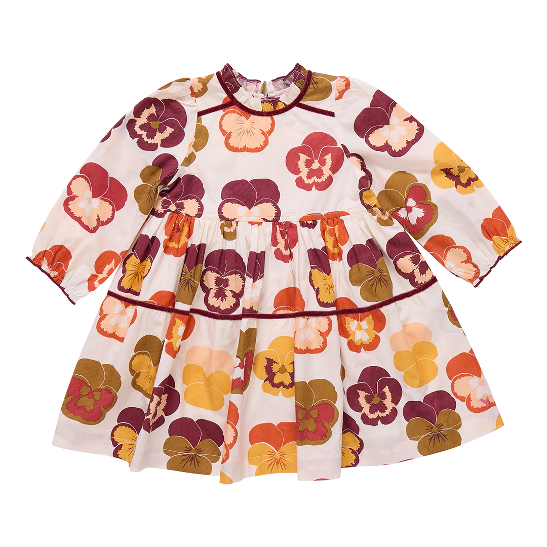 Charlie Dress - Autumn Pansies