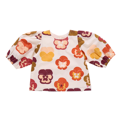 pink chicken Dana Top - Autumn Pansies