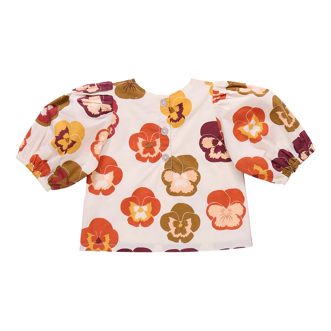 Dana Top - Autumn Pansies