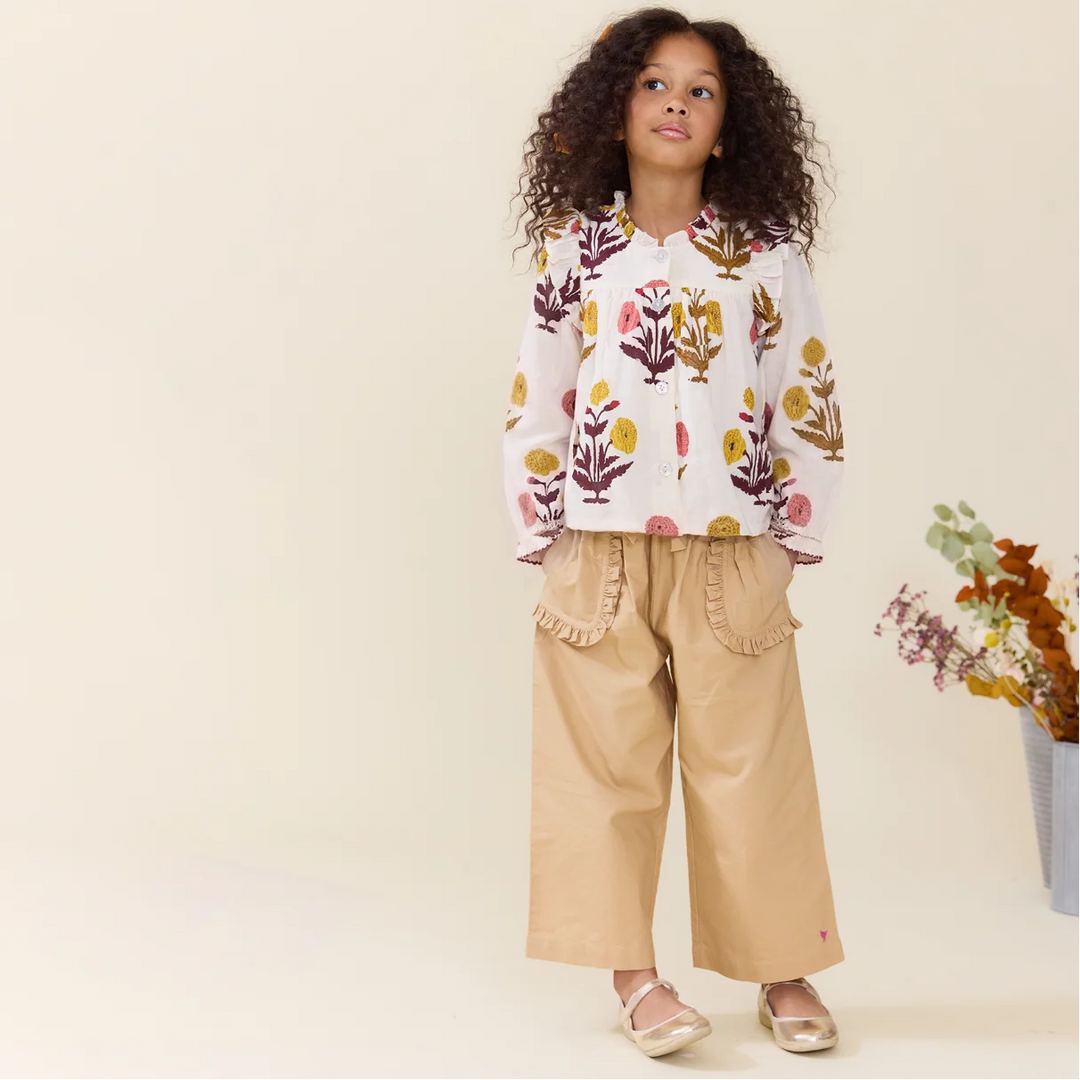 Kalani Button Up Top - Harvest Dandelion