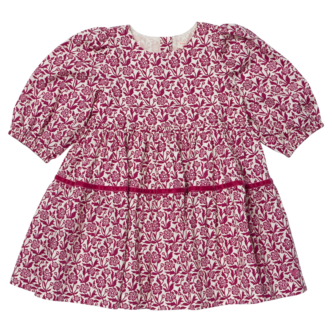 Maribelle Dress - Burgandy Climbing