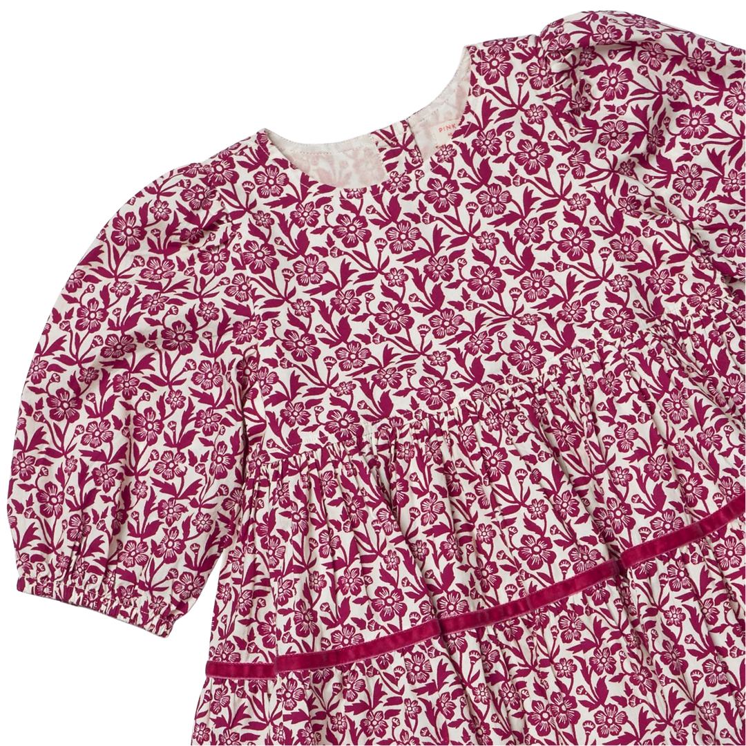 Maribelle Dress - Burgandy Climbing