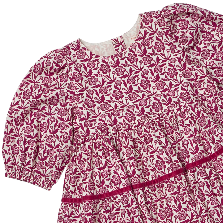 Maribelle Dress - Burgandy Climbing