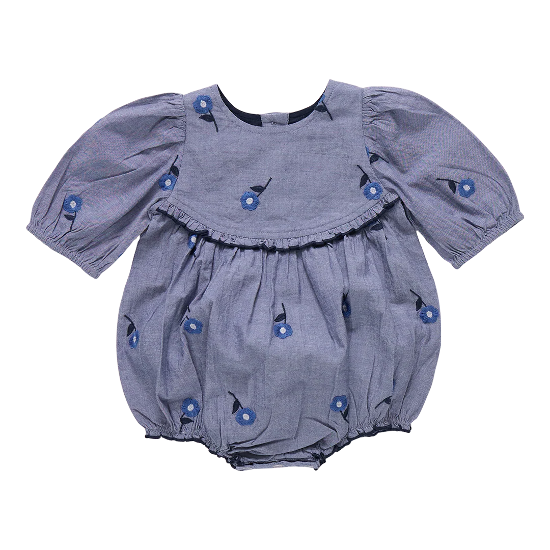 Rowan Bubble - Blue Blossom Embroidery