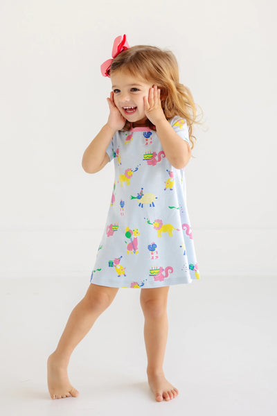 Polly Play Dress - Party on Party Animal with Hamptons Hot Pink