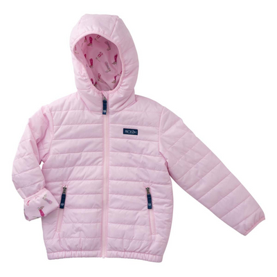 prodoh Hooded Puffer Jacket - Pink Tulle