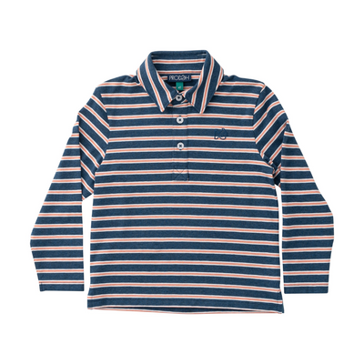 prodoh Too Cool for School Polo - Dark Denim Crabapple Stripe