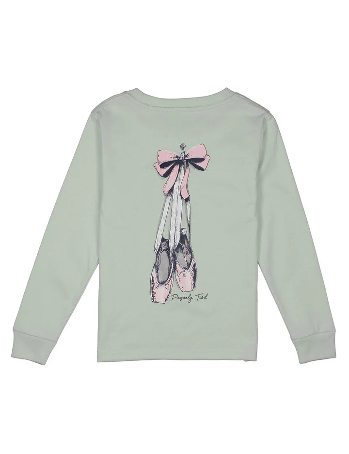 properly tied T-Shirt Long Sleeve - Ballet - Pale Mint