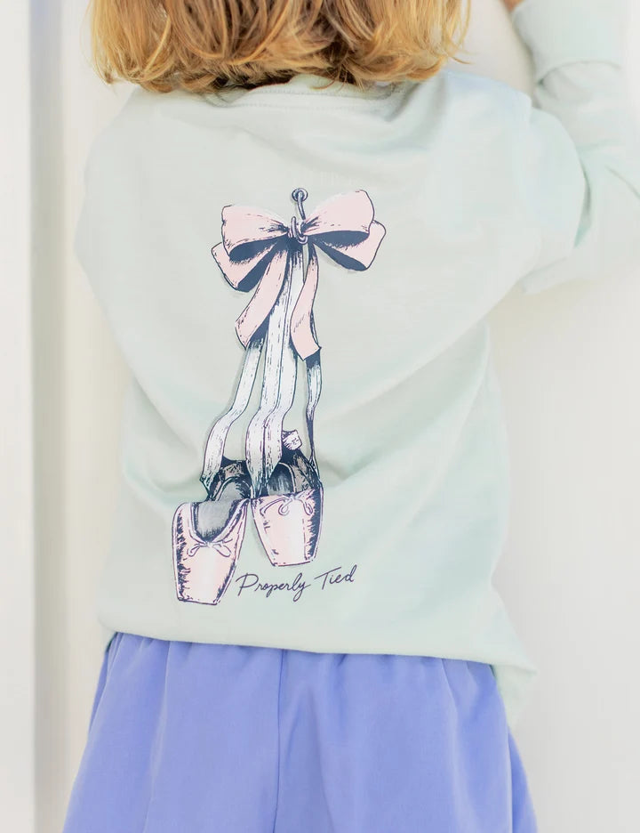 T-Shirt Long Sleeve - Ballet - Pale Mint